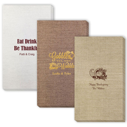 Design Your Own Thanksgiving Bamboo Luxe Guest Towels